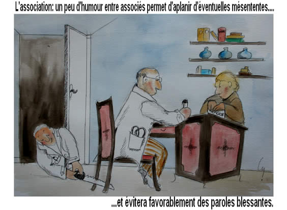 Dessin de Cécile Bour, les associés