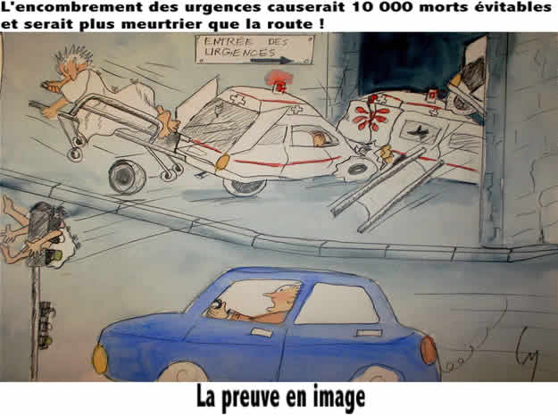 Dessin urgences encombrées