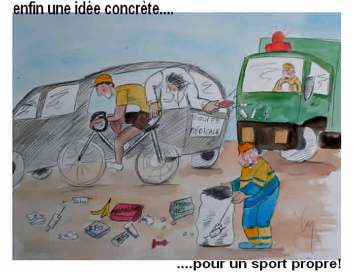 Lutte anti-dopage caricature